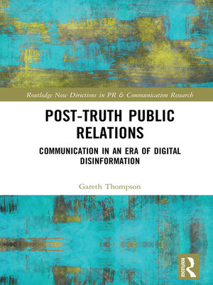 cover image of Post-Truth Public Relations
